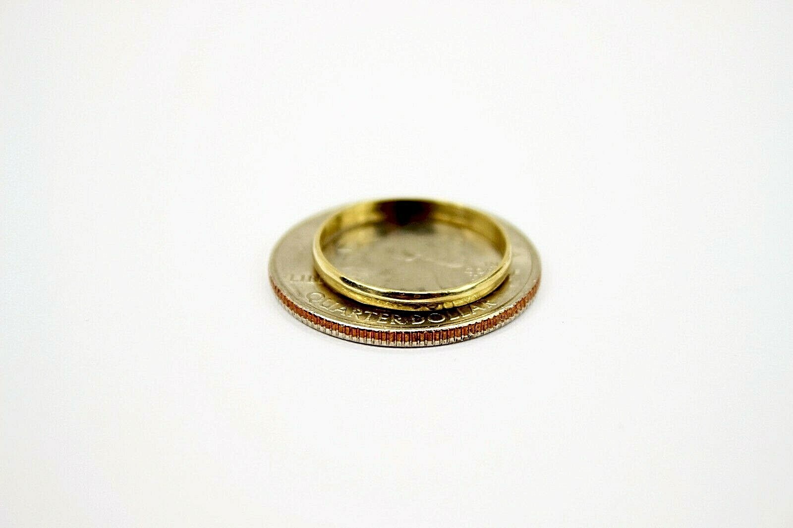 2mm 10K Solid Yellow Gold Plain Knuckle Band Simple Ring Women Sizes 2 to 7.5
