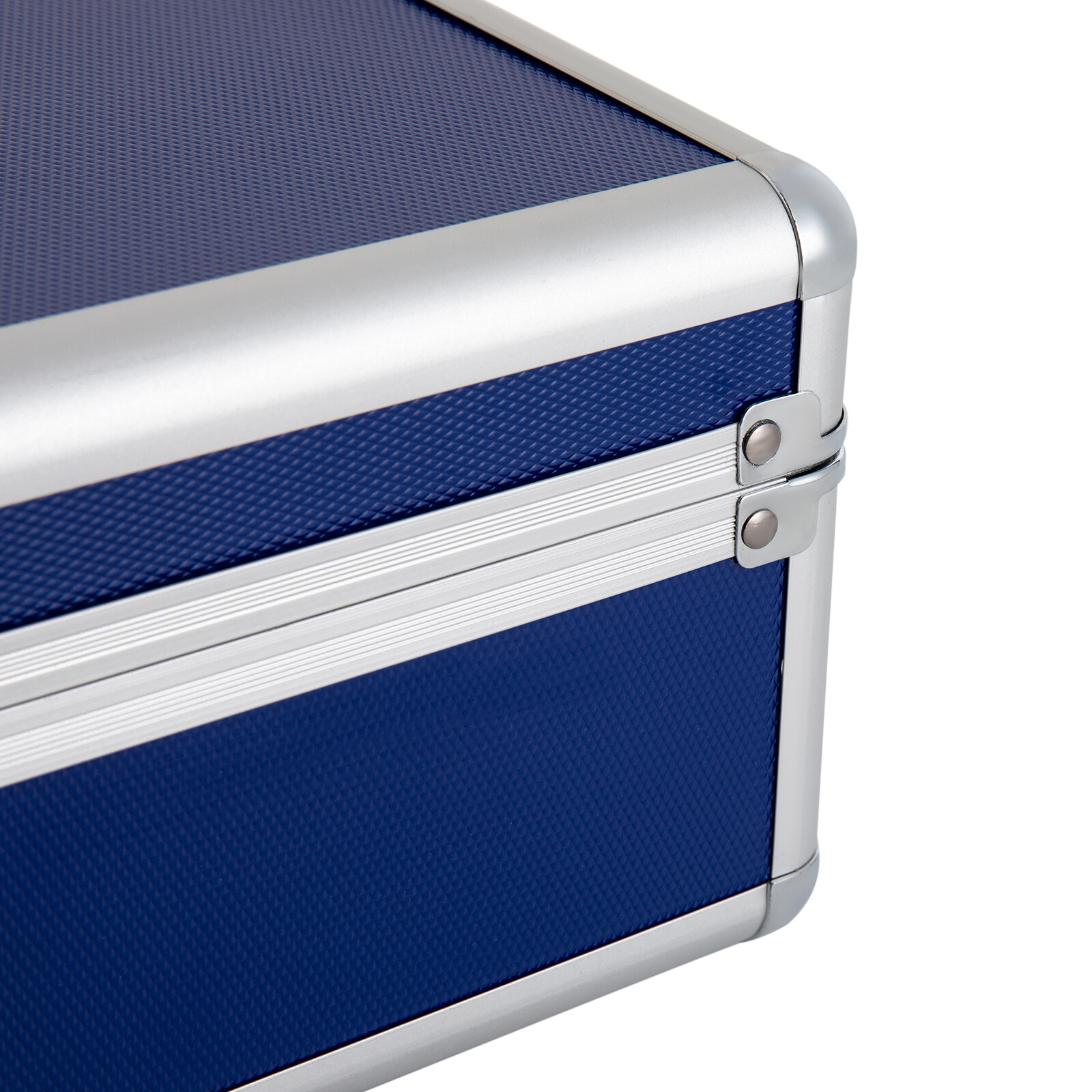 Blue 18-Slot Locking Watch Storage Case – Aluminum Alloy & ABS Briefcase