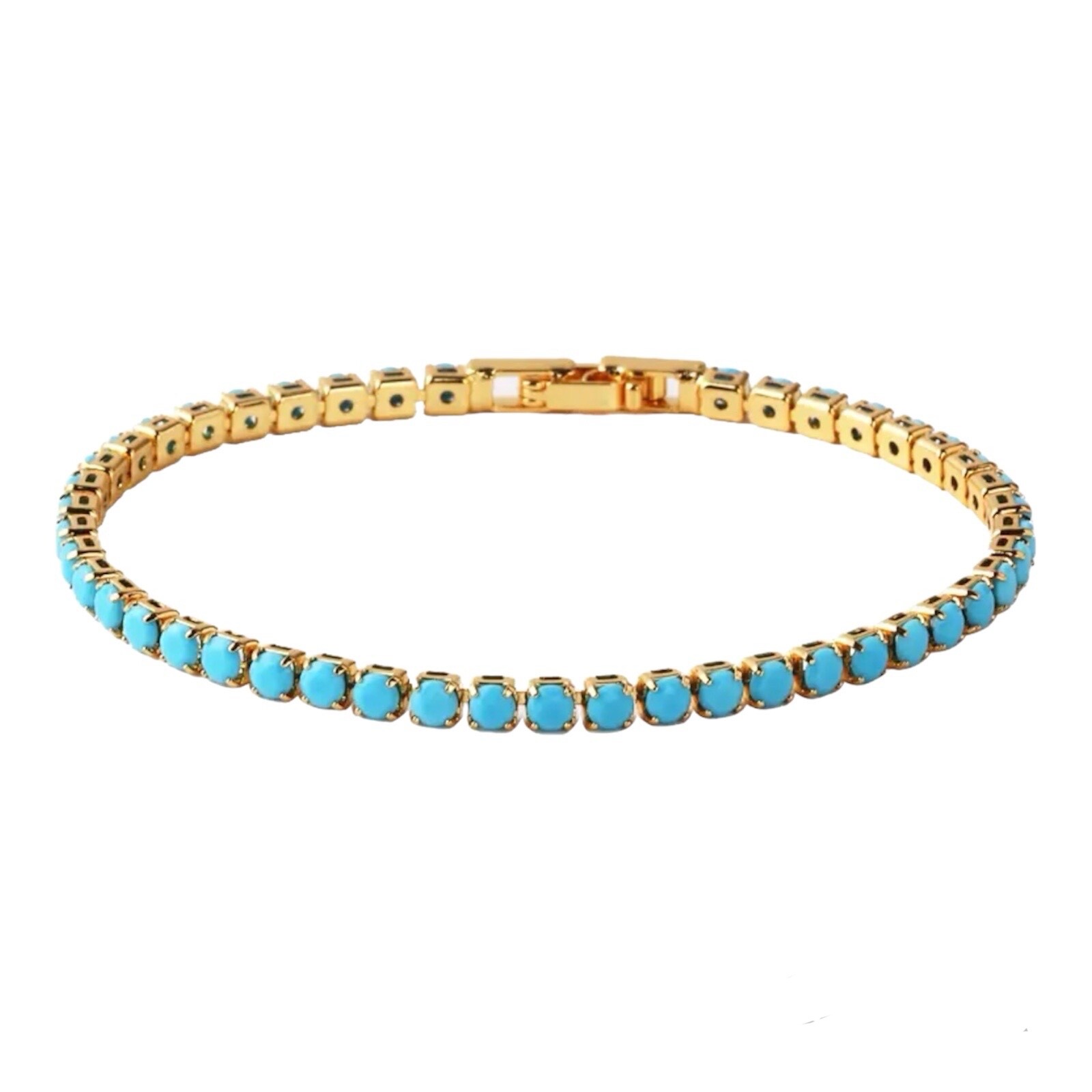 ZARD Turquoise Tennis Bracelet in Gold