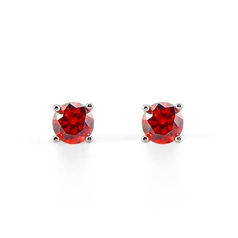 1ct-2ct D Color VVS1 Moissanite Stud Earrings Women Lady 925 Sterling Silver