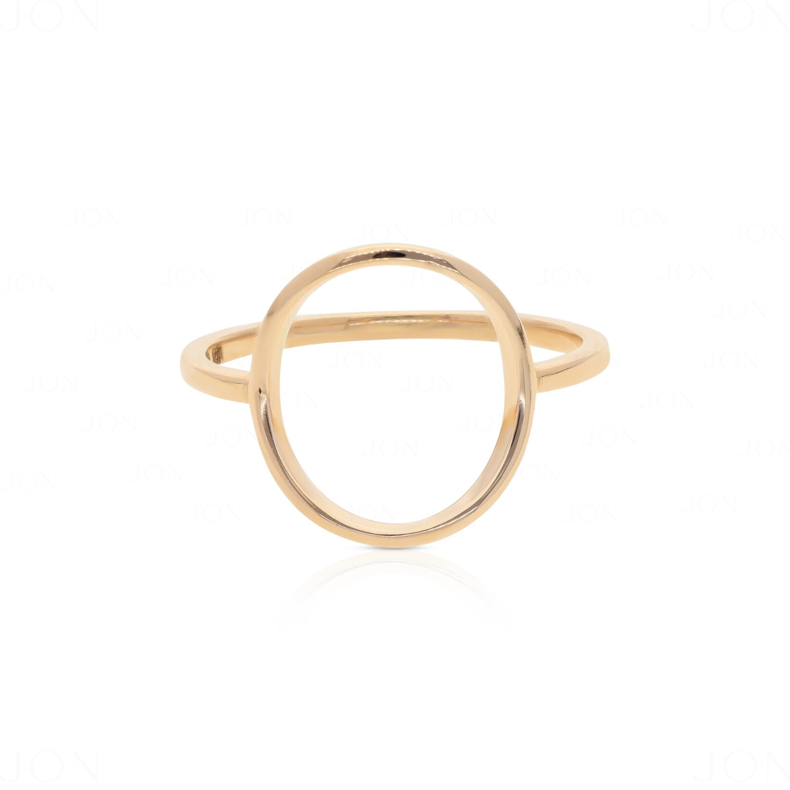 14k Gold Solid Gold – 1.3 mm Thick Open Circle Ring Size -3 to 8 US
