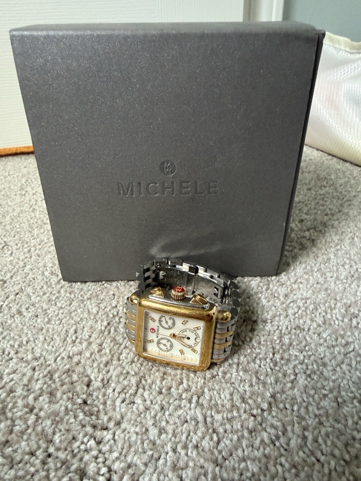 Michele Deco Mid Two-Tone Diamond Dial Watch MWW06V000042