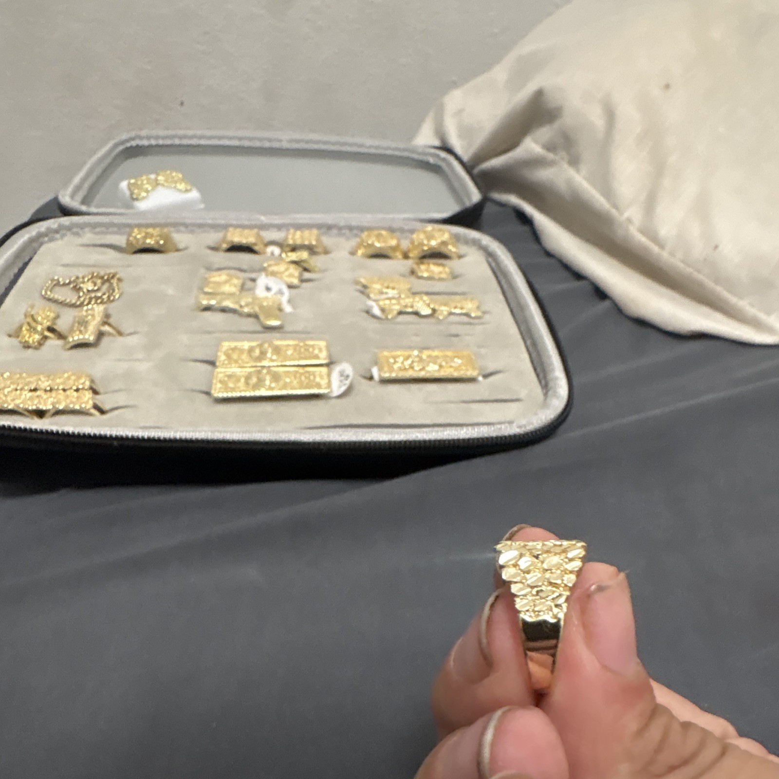 10k gold dipped nugget ring size 6