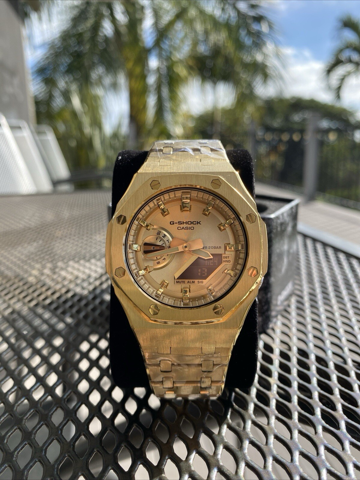 New Casio G-Shock Gold Color GA2100 All Yellow Gold custom modification