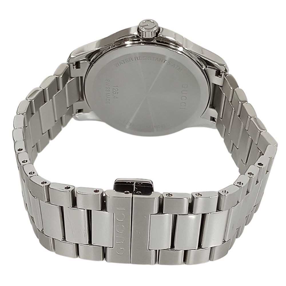 GUCCI 126.4 G-Timeless Quartz Brown Dial Stainless Steel Men’s Watch Swiss Made