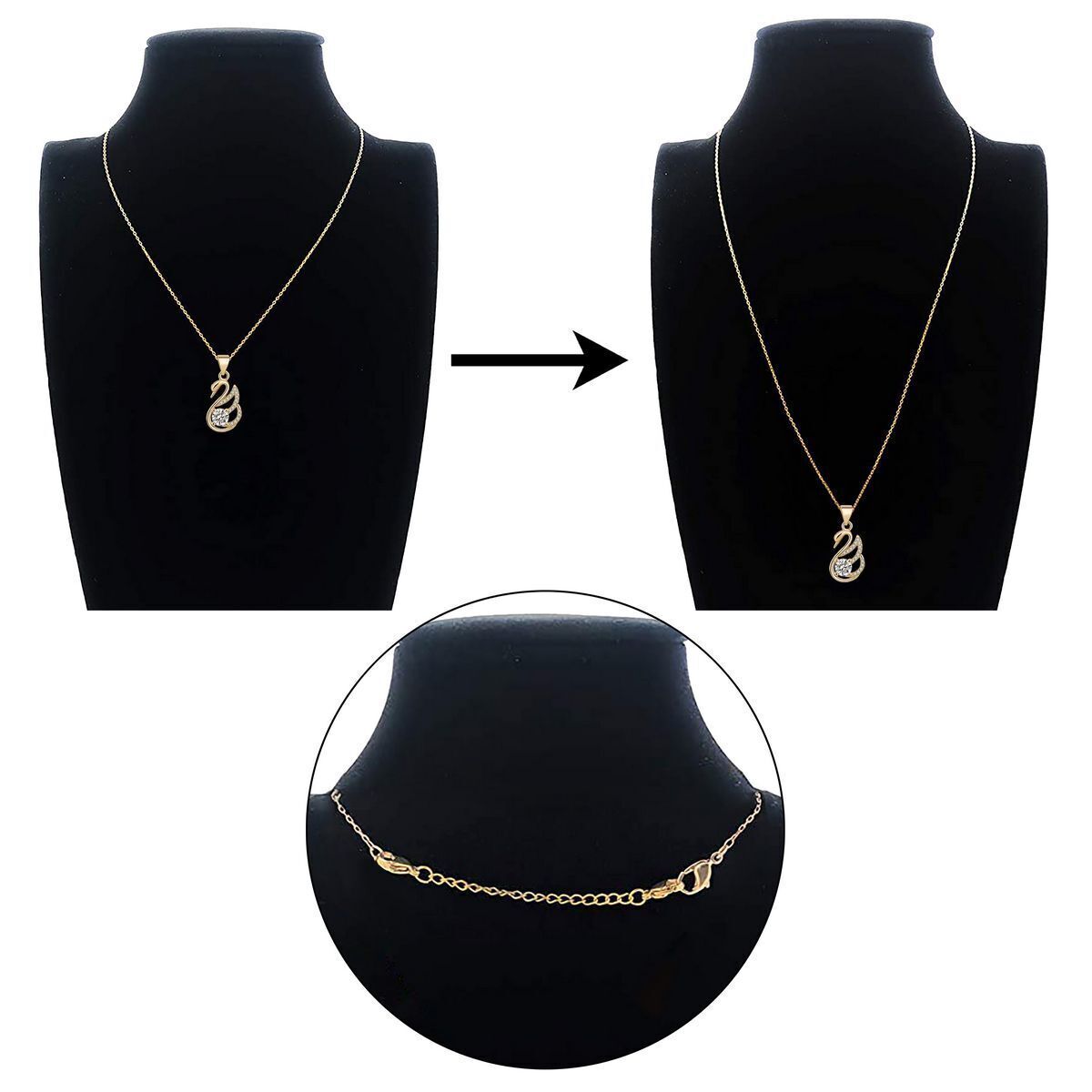 12pcs Stainless Steel Necklace Bracelet Extender Chain Extenders Gold&Silver