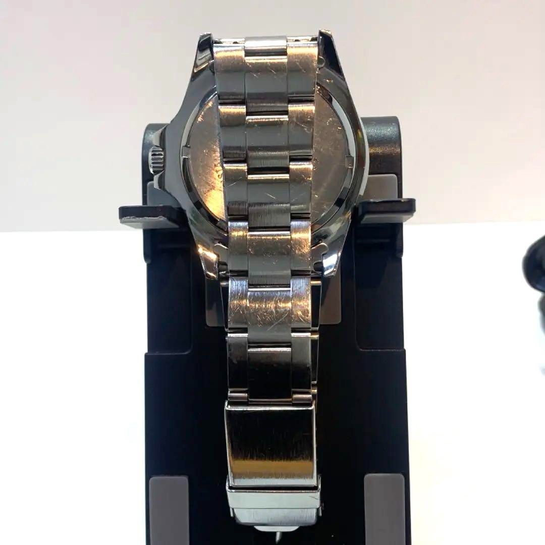 TECHNOS Quartz SUPER DIVER 200m Black Dial Water Resistant 20ATM Used Watch