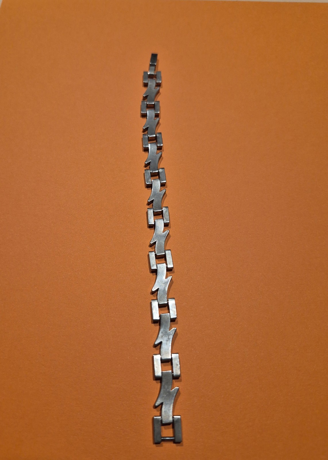 Sterling Silver 925 wheat/flame Link Bracelet 3/8″ Wide 7″ Long 25g