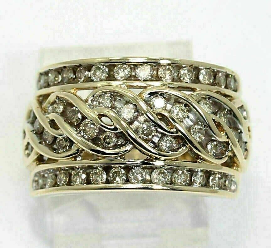 1.50 Ct Round Cut Lab-Created Diamond 14K Yellow Gold Over Engagement Band Ring