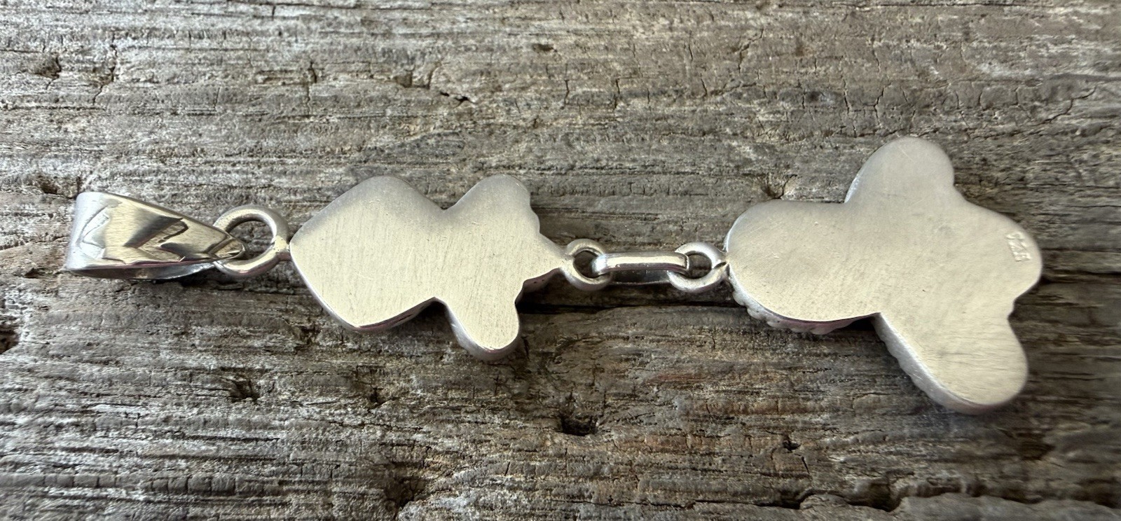 Sterling Silver Native Style SW White Water Turq & Kingman Cotton Candy Pendant