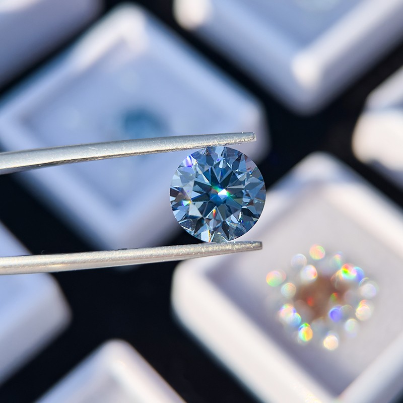 Excellent D Color VVS1 Round Cut Moissanite Loose Gemstones with GRA Certificate