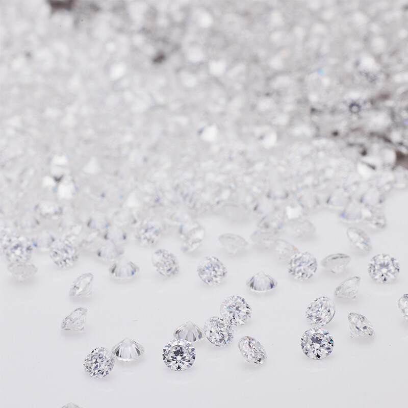 Moissanite Loose Stone 0.7mm 100Pcs White D Color Round VVS1 For Jewelry Ring
