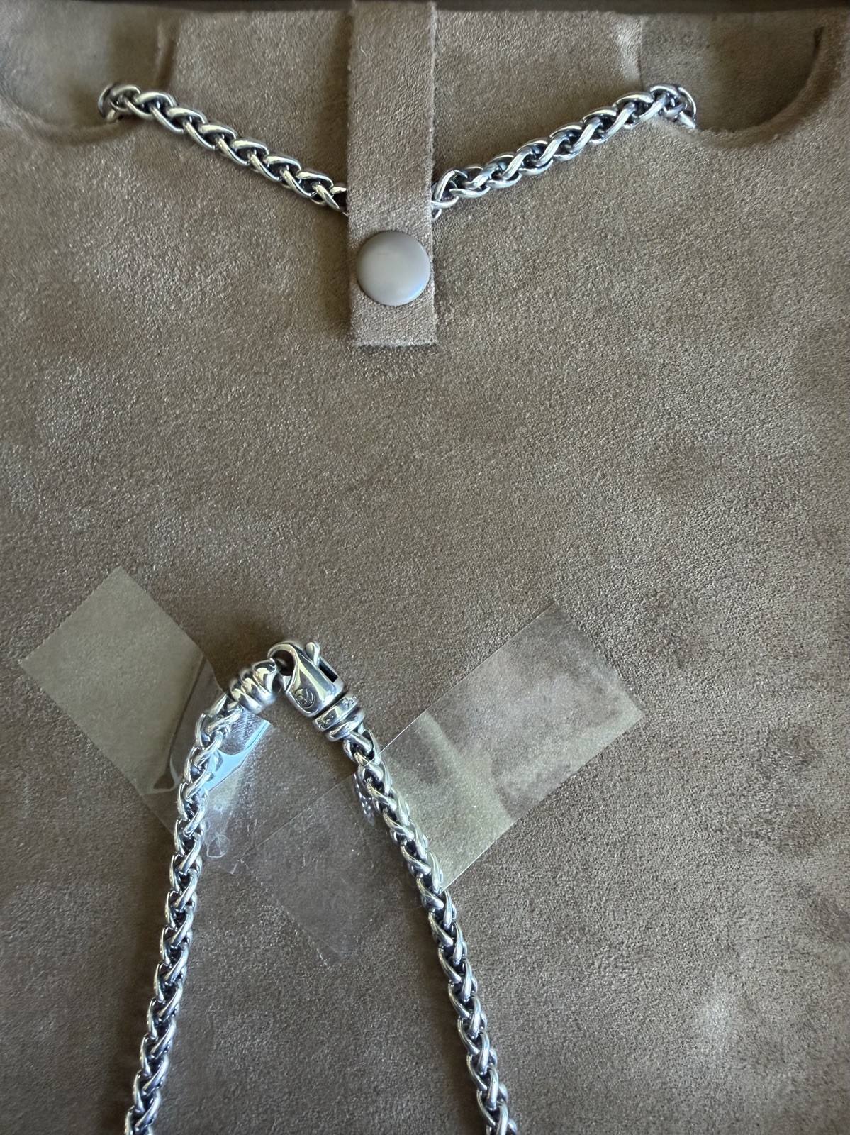 David Yurman Wheat Chain Necklace in Sterling Silver – 4mm – 22″ – FREE SHIP