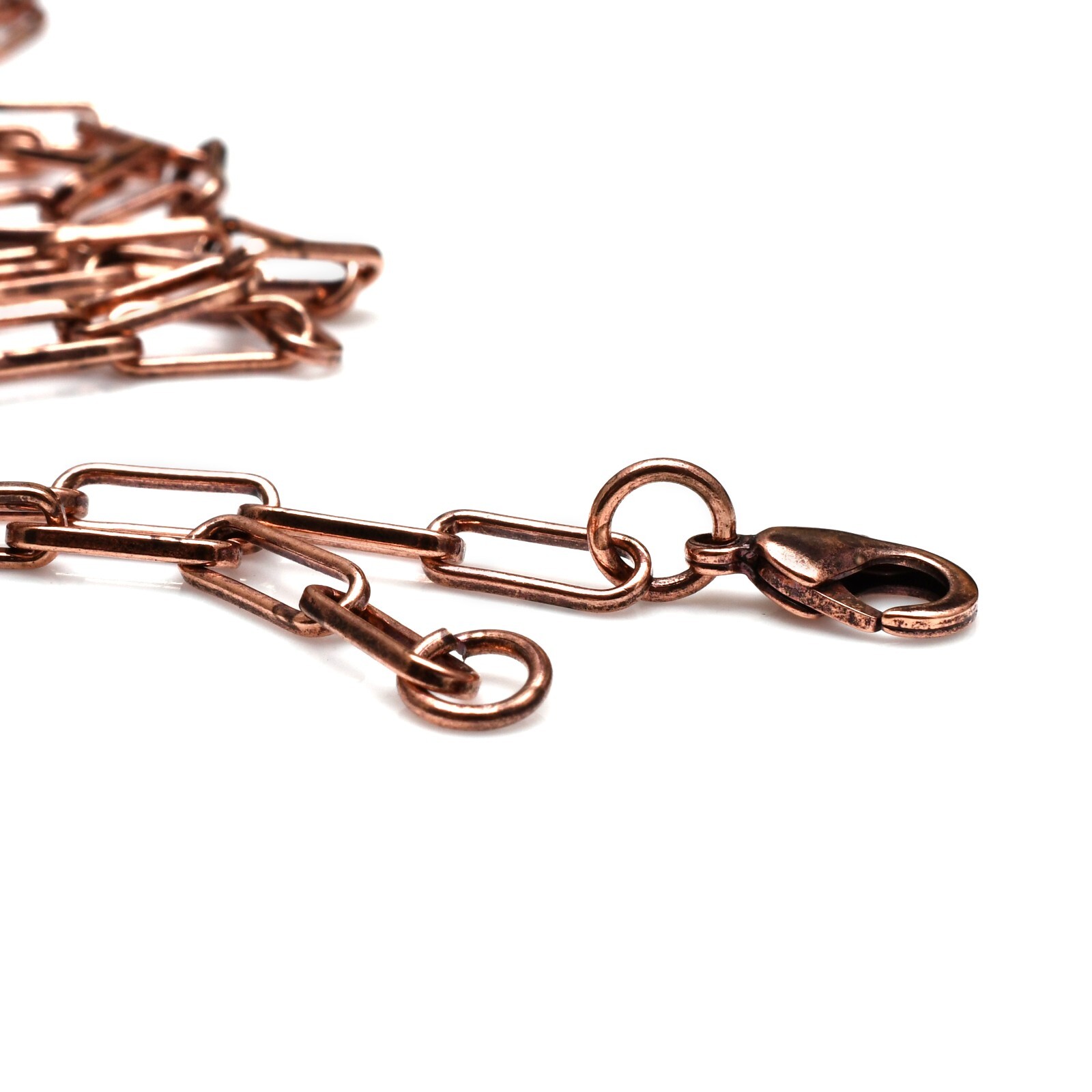100% Oxidized Pure Copper Chain Designer Link Lobster Necklace Jewelry RJ-04