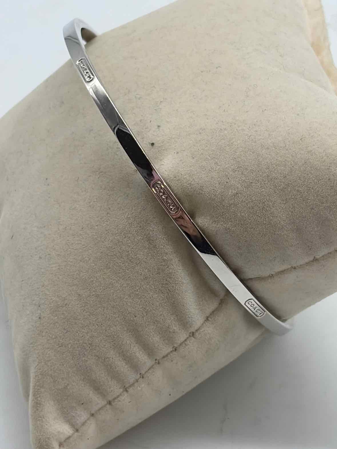 Coach Silver Thin Bangle Bracelet