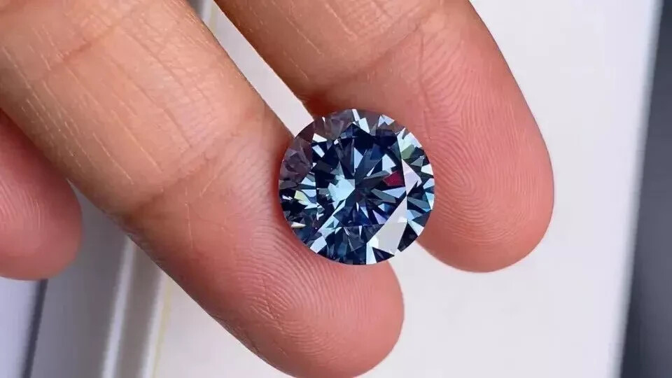 1 Ct Natural Royal Blue Diamond Round Cut VVS1 D Grade Certified 1 Free Gift H25