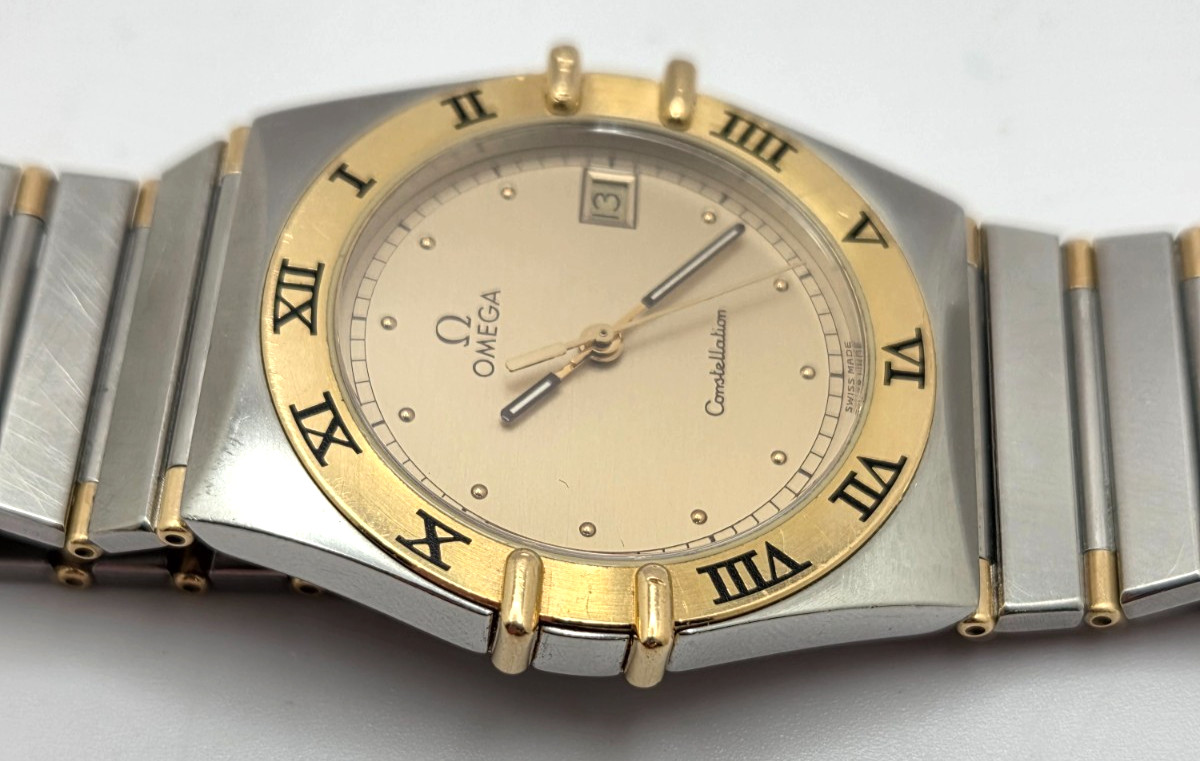 Omega Constellation 18k & Stainless Steel Ref 396.1080 Wristwatch 34mm case work