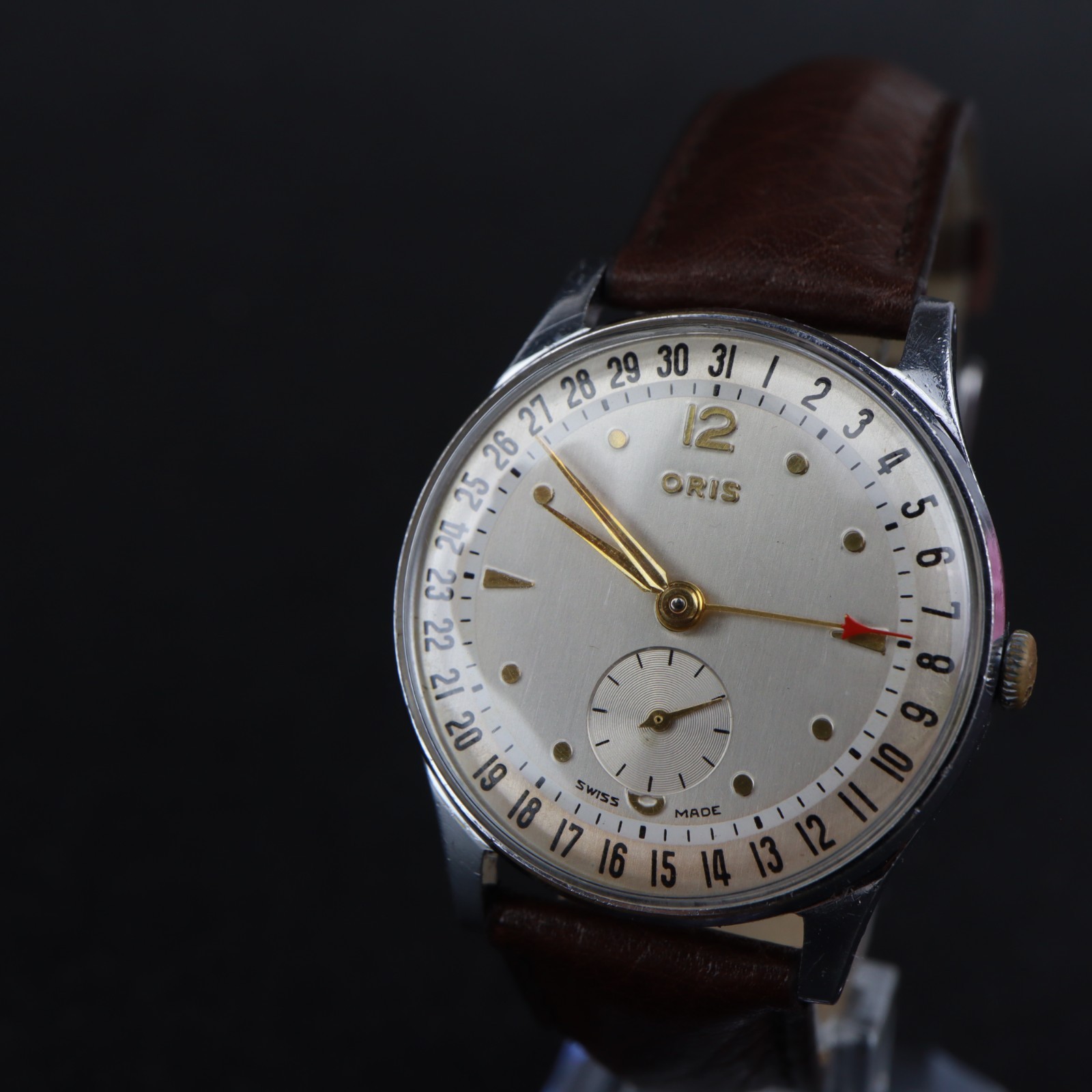 Vintage Oris Pointer Date Cal 453 Manual Wind 1950s Men’s Watch 33mm