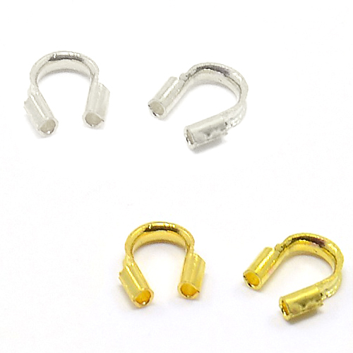 100 Wire Guard Jewelry Findings for Wire up to 0.7mm in a Preformed Horseshoe