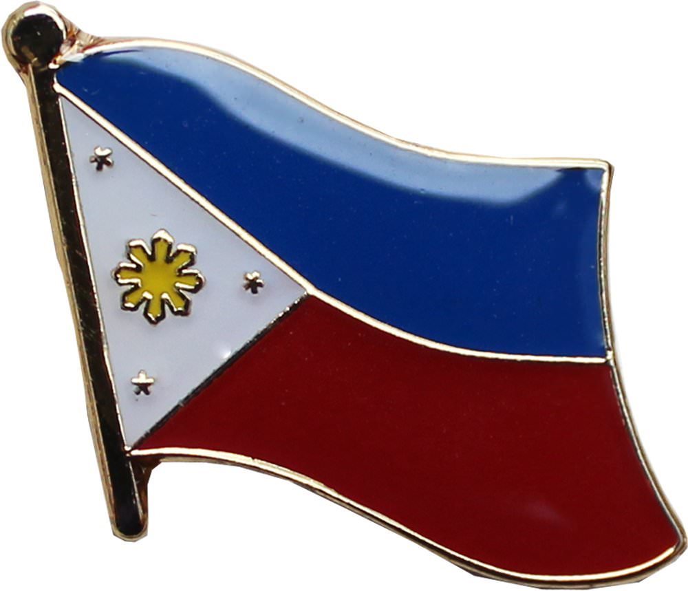 Philippines Waving Flag Lapel Pin Made of Aluminum Alloy X1