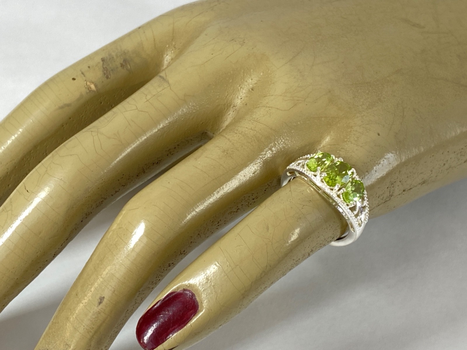 Sterling Silver STS CHUCK CLEMENCY Peridot Ring New w/ Tag – Size 6 / 2 Grams