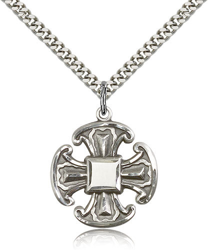 .925 Sterling Silver Cross Necklace For Men On 24 Chain – 30 Day Money Back …