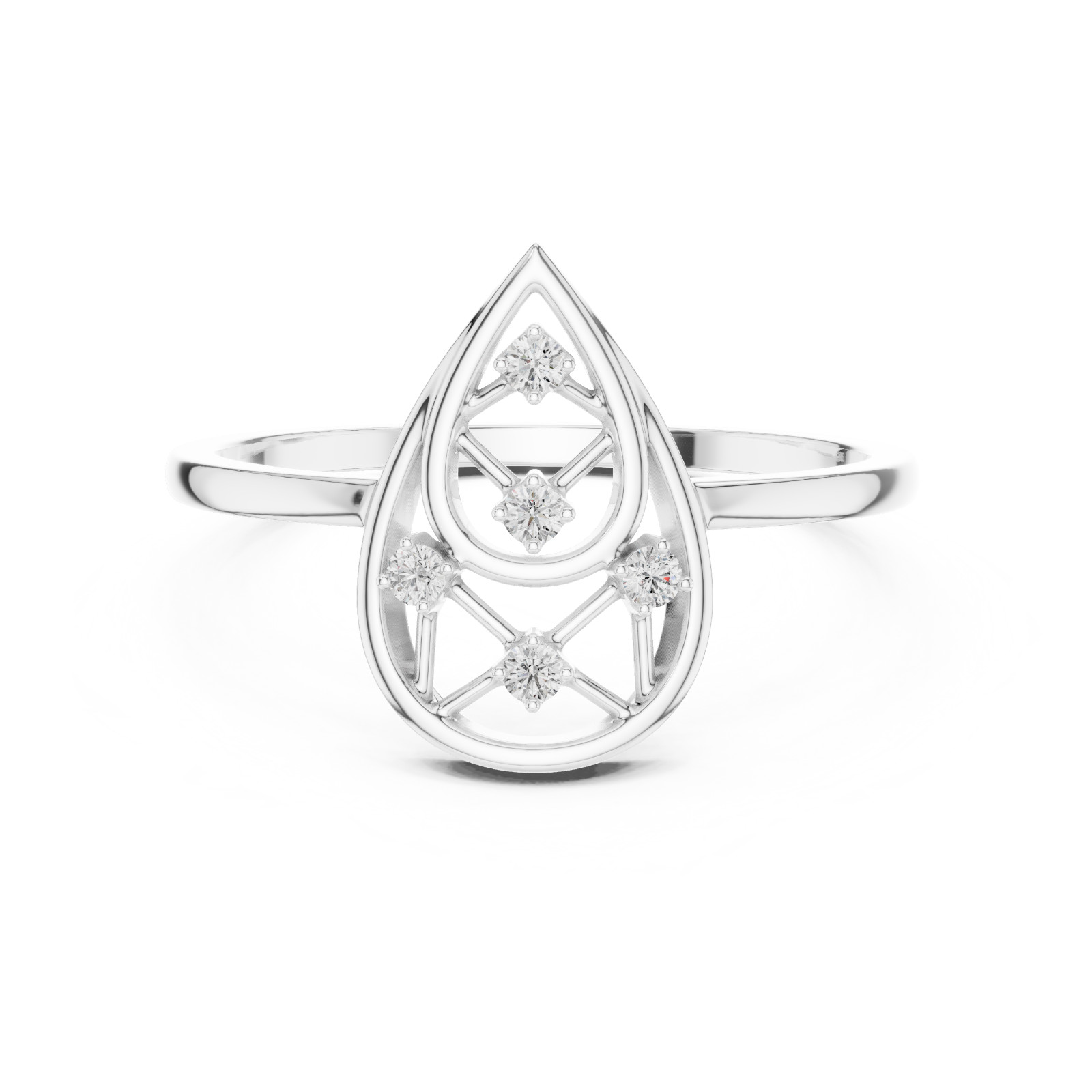 Certified Round Natural Diamond Ring Elegance Precision Jewellery 14k Gold Over