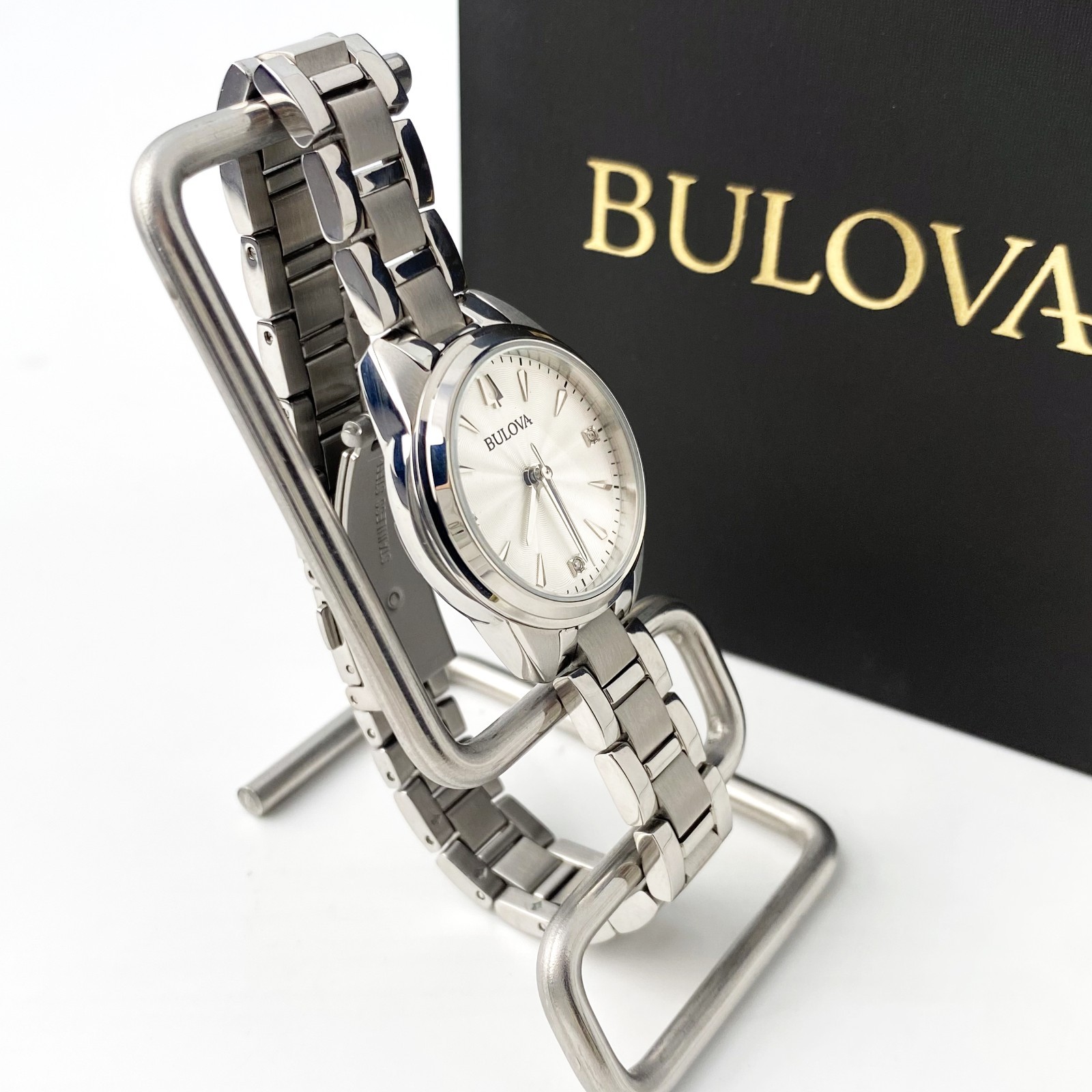 Bulova Sutton White Diamonds 28mm White Dial Women’s Watch 96P219