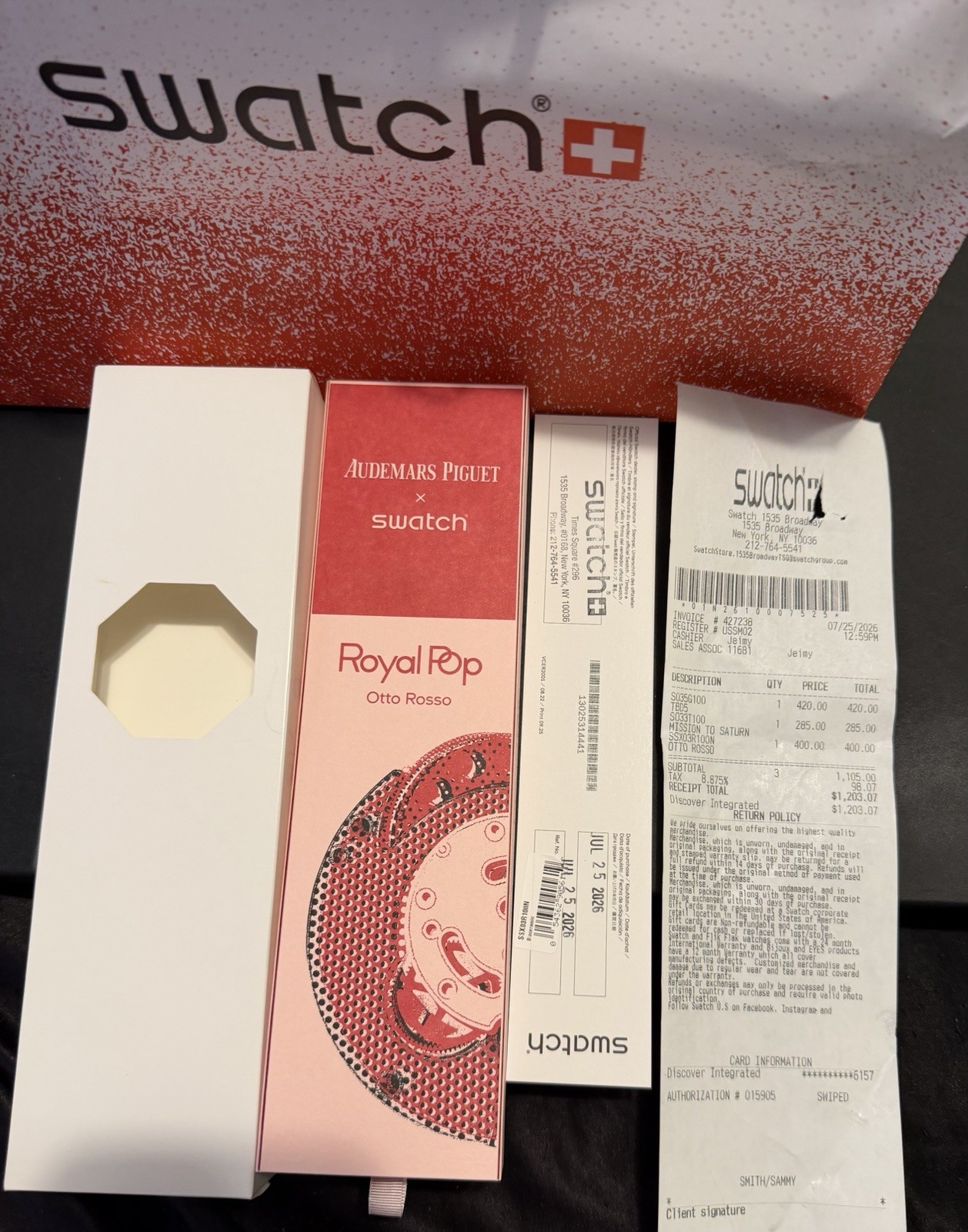 AP x Swatch Royal Pop Red Audemars Piguet Otto Rosso 100% Authentic Guaranteed ￼