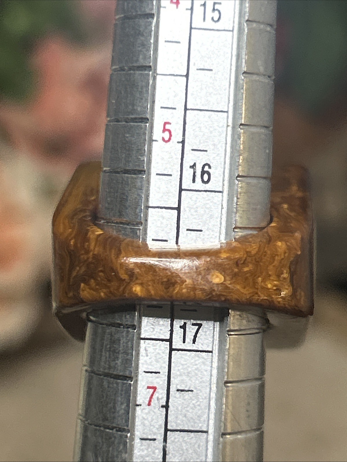 58. Vintage Retro Marbled Rootbeer Brown Bakelite Chunky Ring 5.5s-5.75s