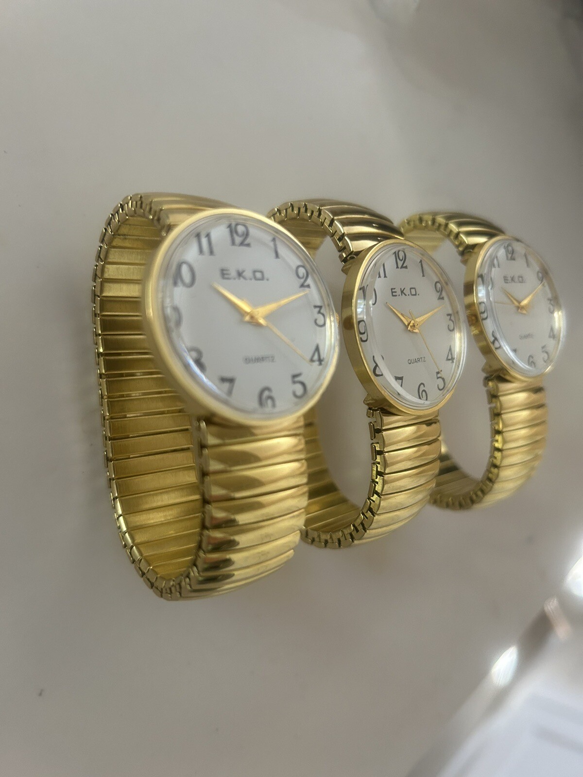 Buyer Gets all 3 New stretch quartz Watches with LARGE EASY TO READ NUMBERS-USA
