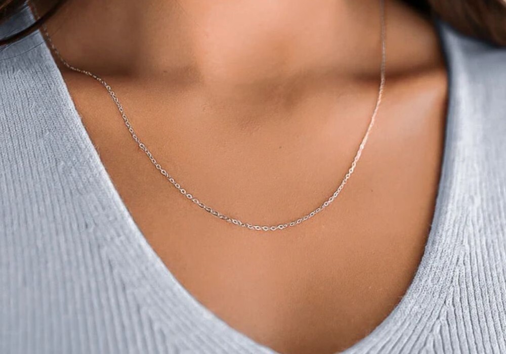 Italian Made 925 Sterling Silver 1MM Thin & Sturdy Cable Chain Necklace 16″-24″