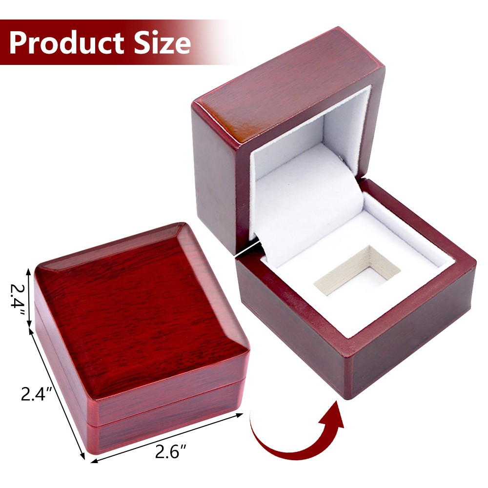 Championship Ring Display Box – Wooden Collection Case Storage Holder 1-7 Slots