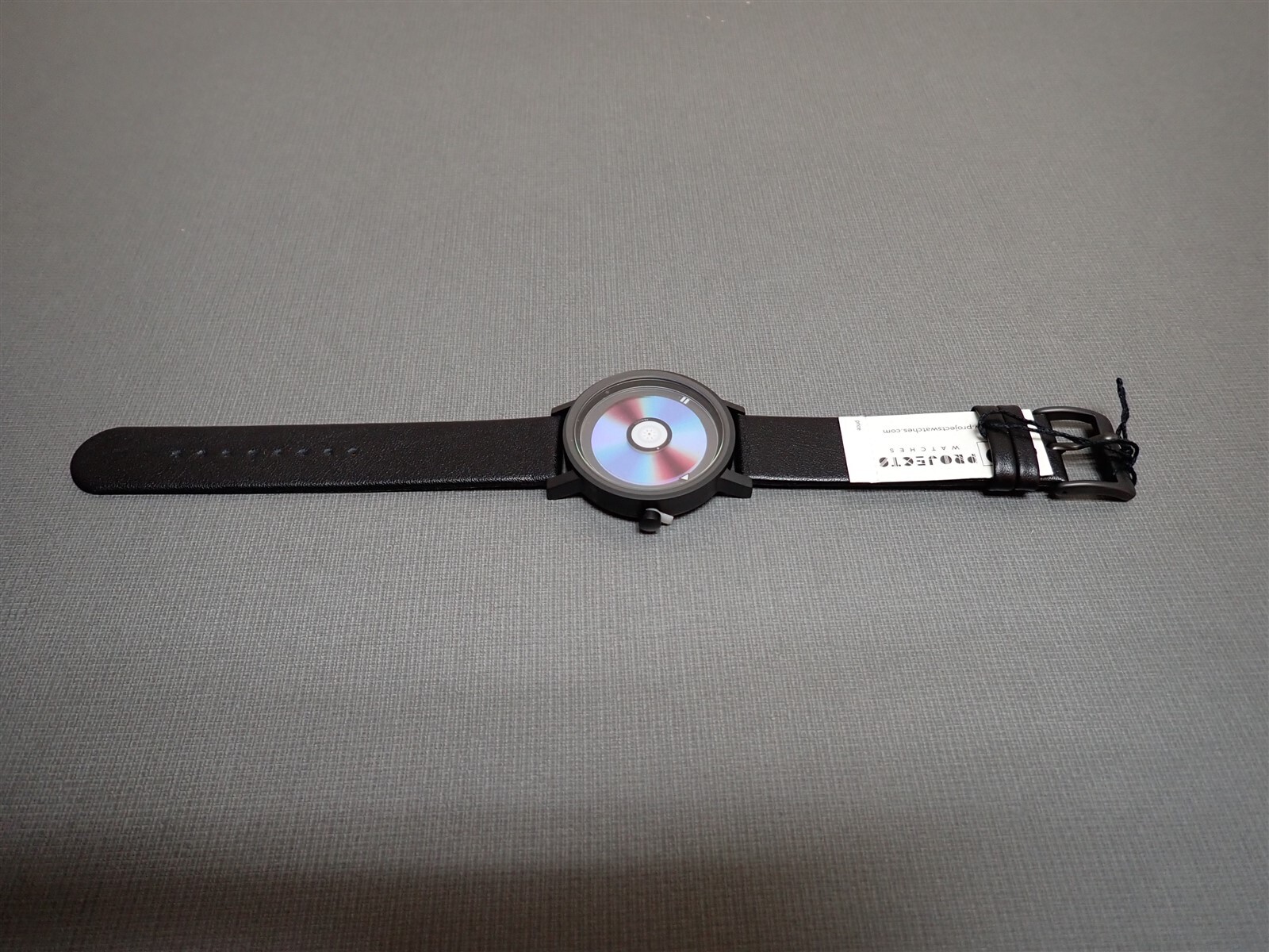 NEW Projects Watches PJT-7520 CD Watch 40mm Black Leather Strap Watch