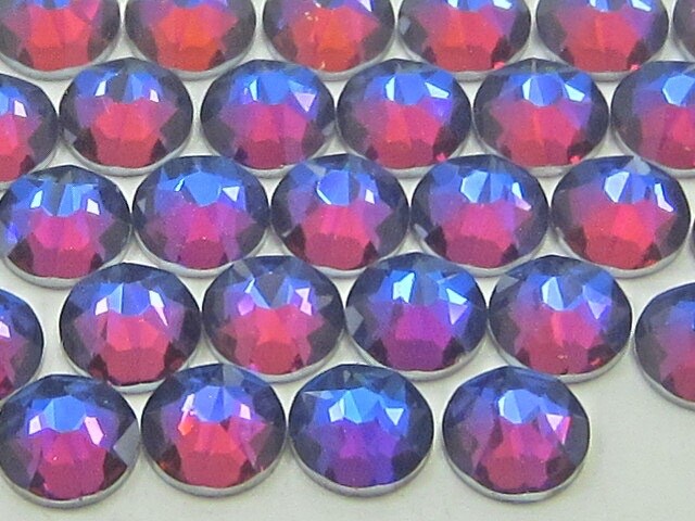 12ss MERIDIAN BLUE HOTFIX EAUROPEAN Rhinestones 1gr.
