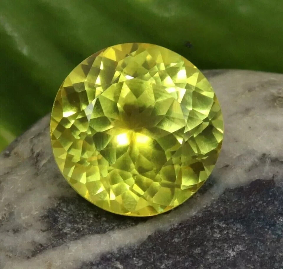 Certified Natural Yellow Sapphire 40 Ct Ceylon Round Cut Flawless Gemstone