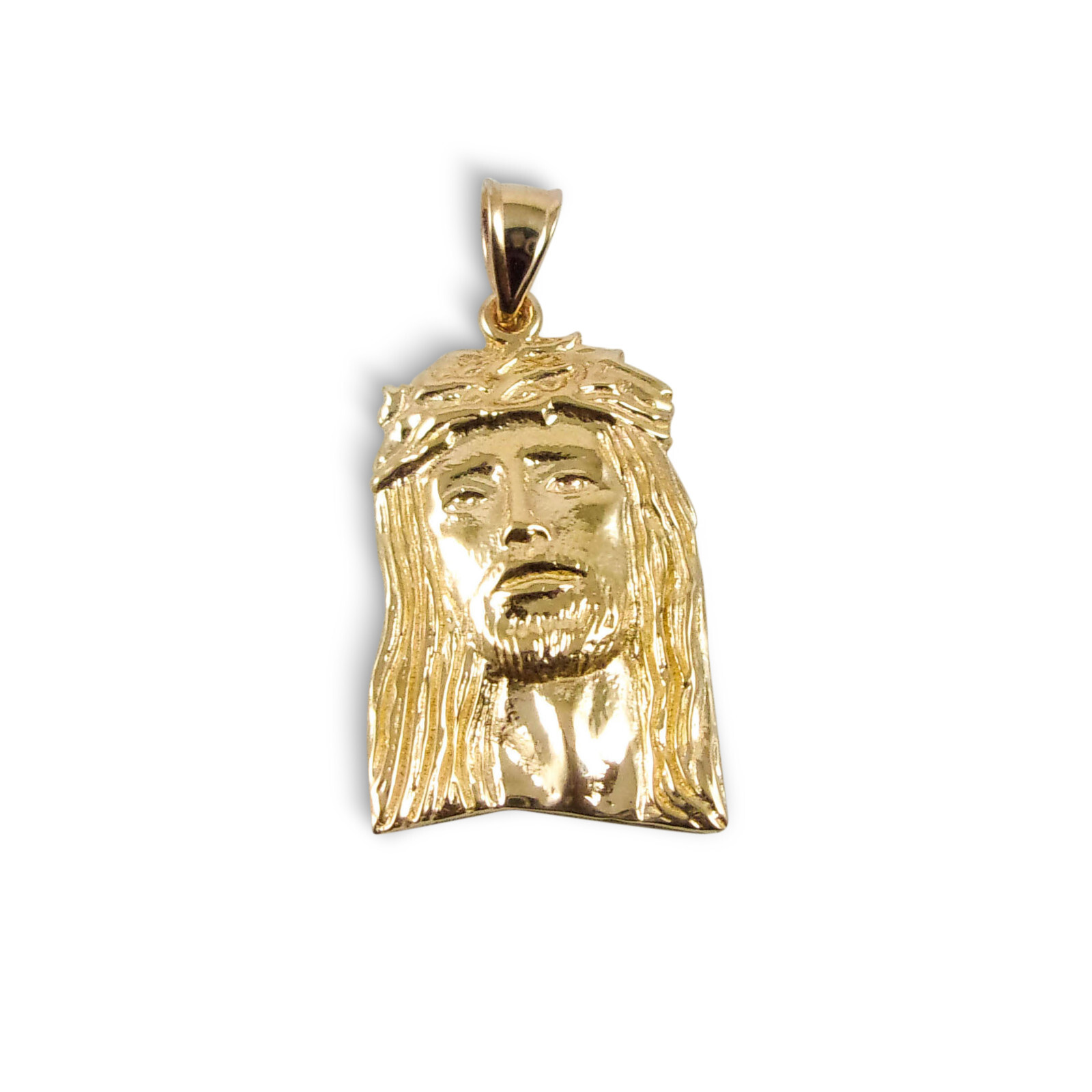 Solid 10K Yellow Gold Jesus Piece Gold Jesus Pendant 2.4g 1″