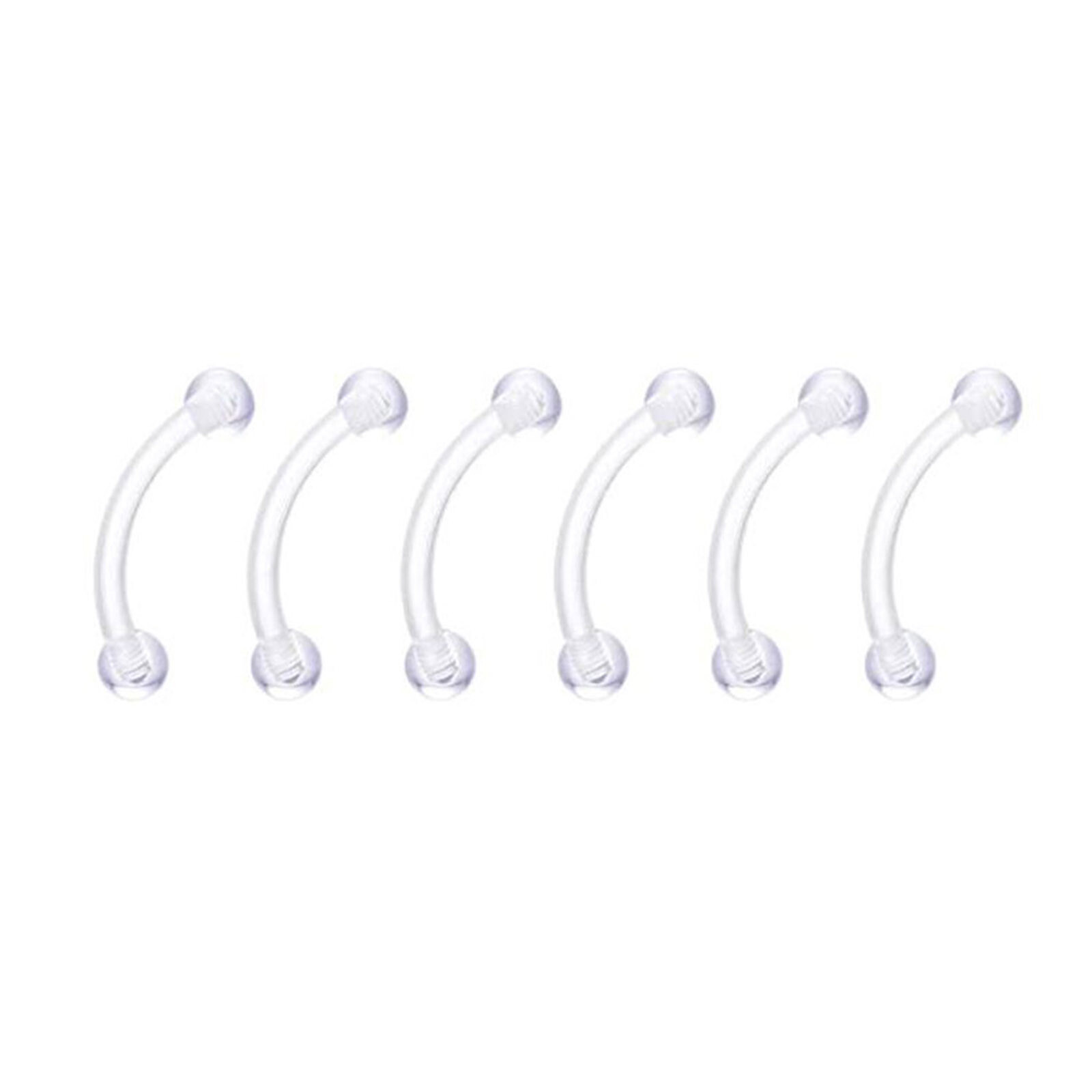 54 PCS Clear Piercing Retainers fit Nipple Ear Tongue Nose Septum Eyebrow Belly