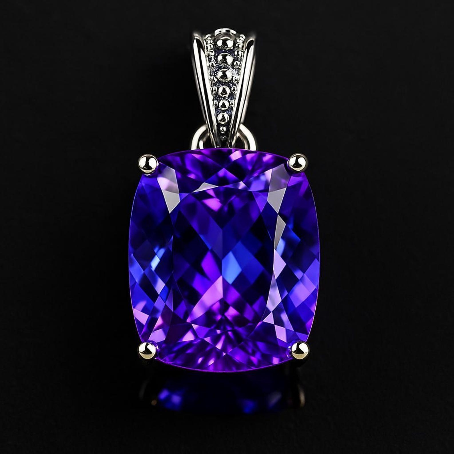 Natural Color Change Alexandrite Certified 25.77 Ct Gemstone Pendant 925 Silver