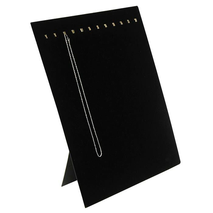 Black Velvet Jewelry Hook Chain / Necklace Display Board Stand ~ 4 Styles