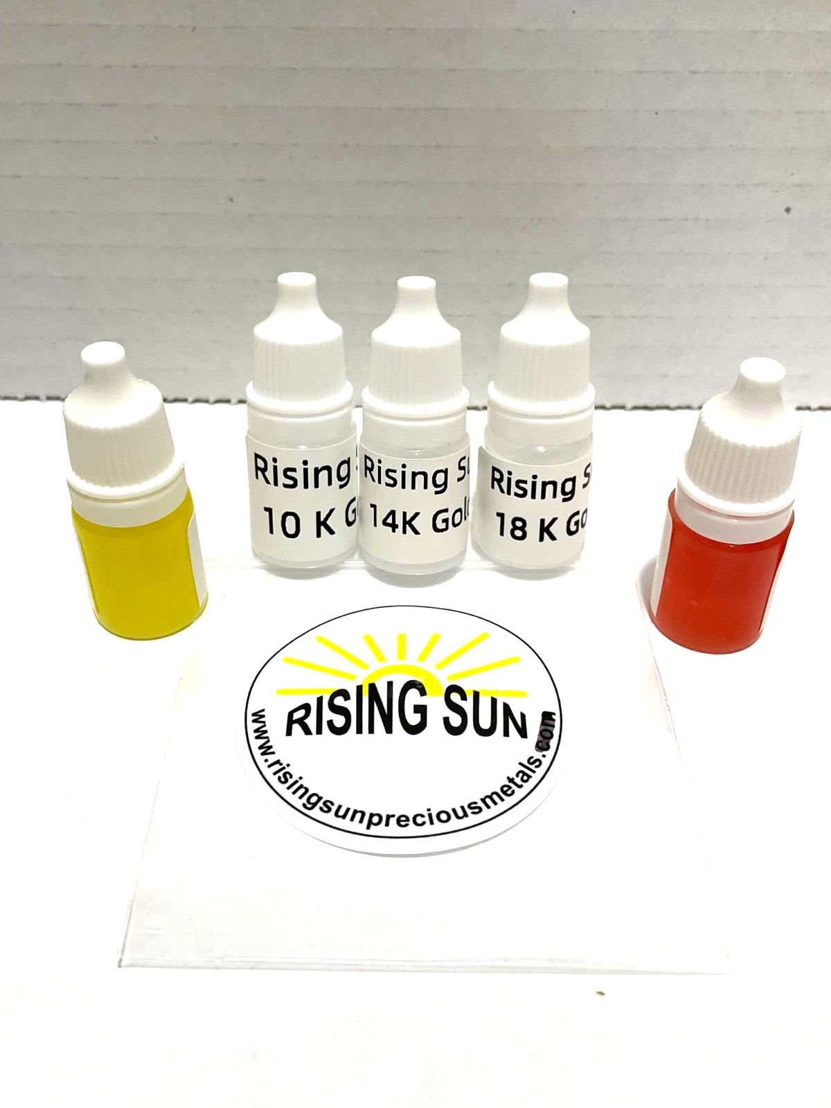 Gold Test, 10K 14K 18K , .999/.925 Silver Test , Acid Neutralizer, RISING SUN