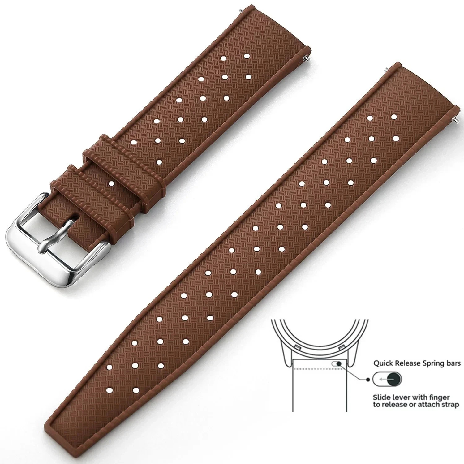 Tropical Silicone Watch Strap Band Quick Release Watch Band 18mm 20mm 22mm Smart