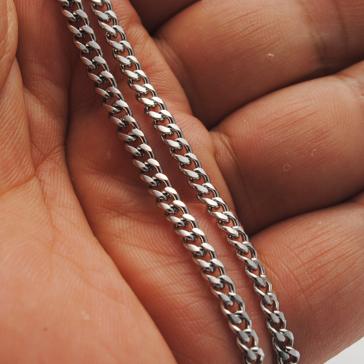 3/3.5mm Wholesale Stainless Steel Curb Cuban Chains Woman Man NEVER FADE