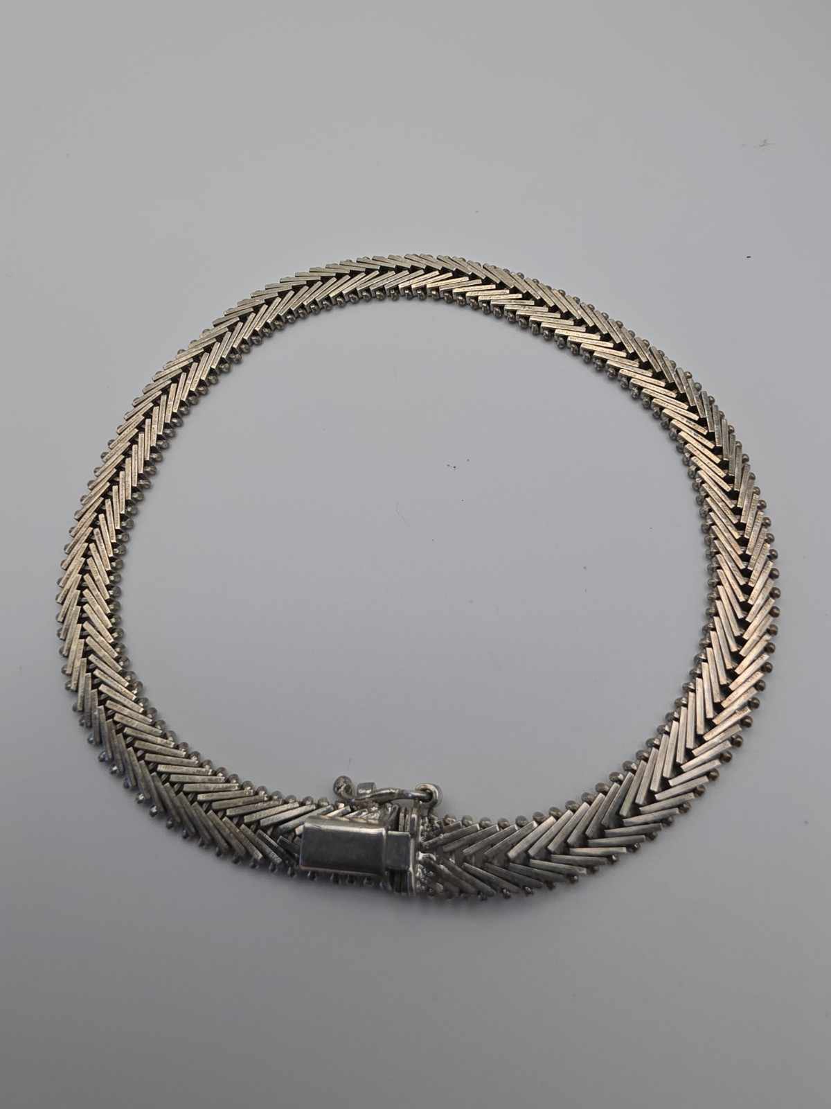Vintage Italian 925 Silver and Gold Braided Bracelet, 8.5 Inches