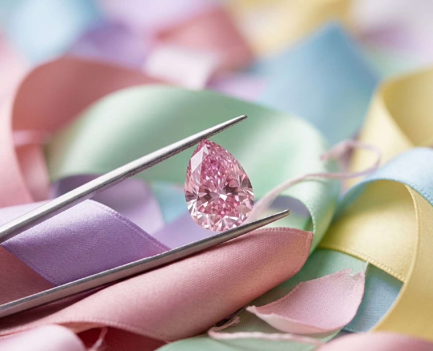 8x6mm Pink Pear Cut CVD Lab Grown Diamond IF Clarity | Certified Loose Gemstone