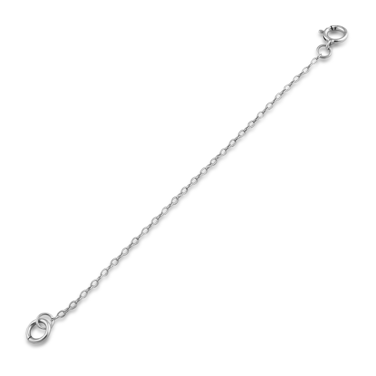 Sterling Silver 1mm Necklace Extender Chain 1″, 2″, 3″, 4″, 5″, 6″