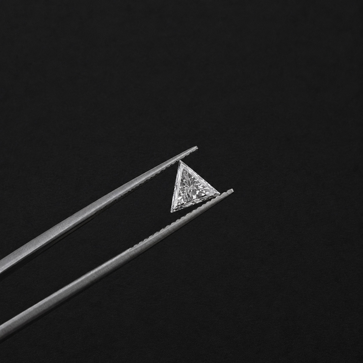 4.5×4.5mm Triangle D color Lab grown Diamond IF Clarity Certified Loose Gemstone