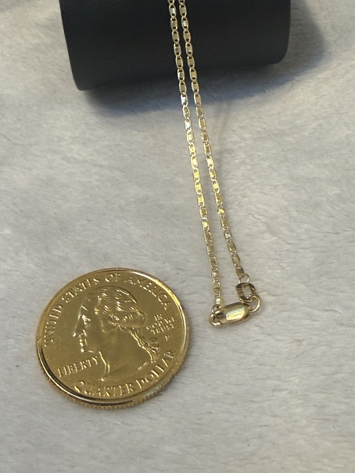 10kt solid yellow gold 1.3mm mariner chain 18” Inch Necklace New Stamped Dainty