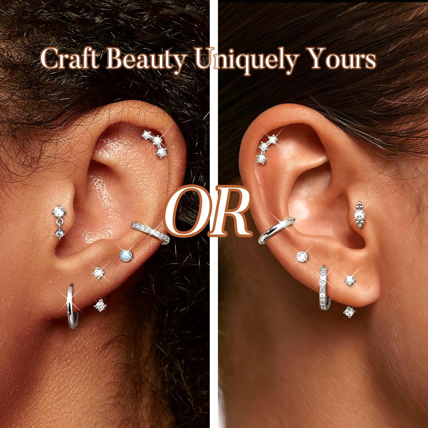 Hypoallergenic Flat Back Earrings for Women Trendy 20G Surgical Stainless Steel