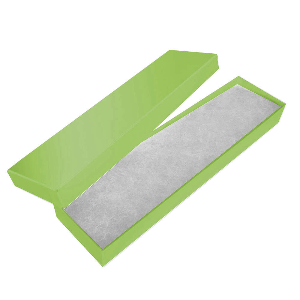 Premium Lime Green Cotton Filled Jewelry Gift Packaging Boxes 100 ~ 200 ~ 500